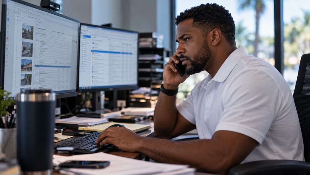 Billing specialist on a call with a carrier about the documentation behind a storm estimate