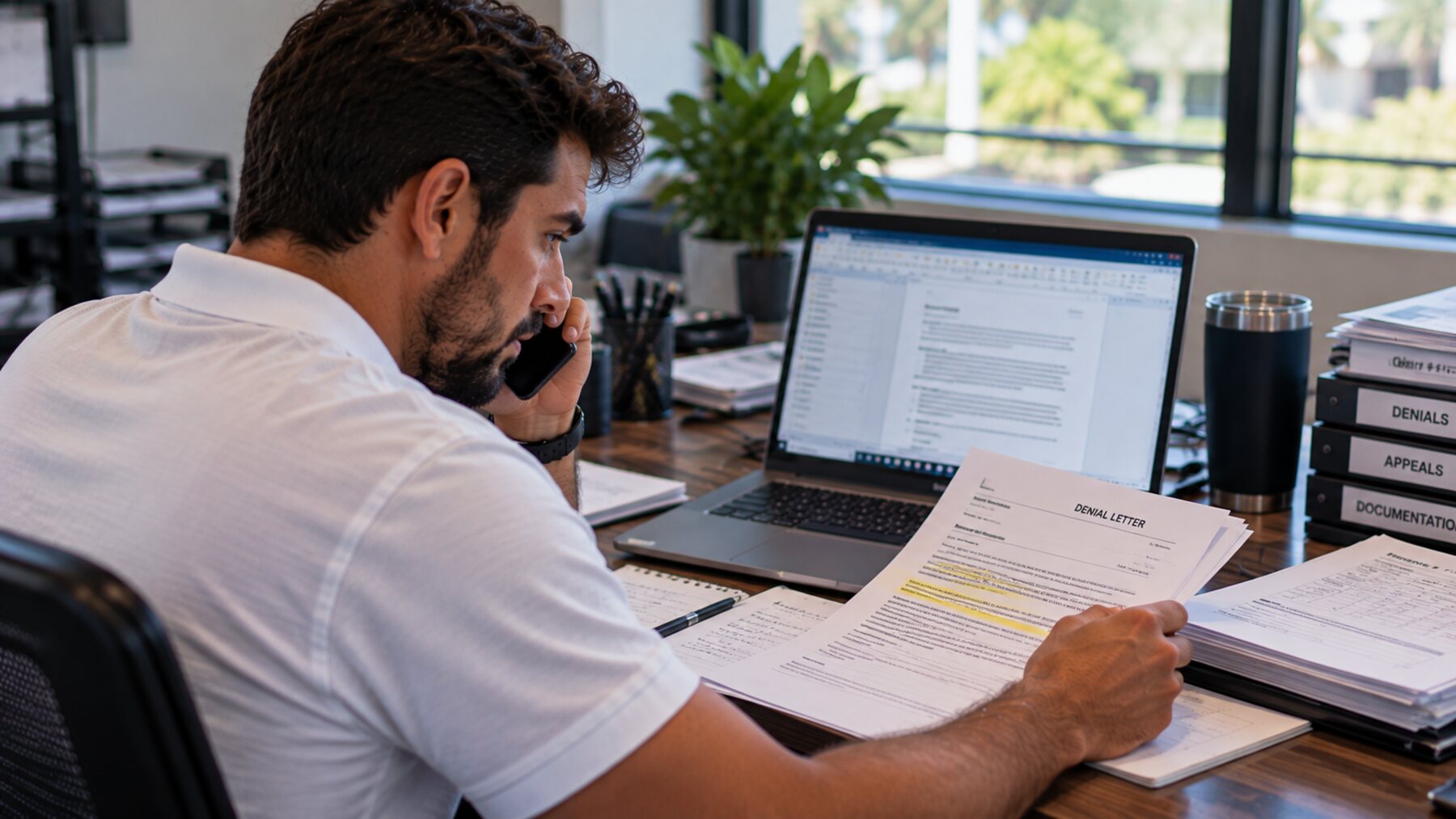 Estimator on a follow-up call with a carrier about a supplement