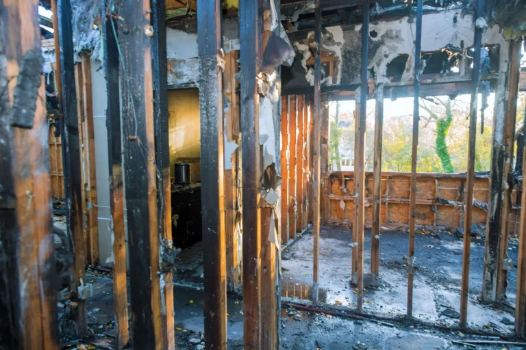 Commercial fire damage restoration site showing scope of loss that Florida insurance adjusters routinely underpay